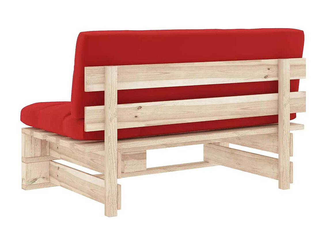 Canapé central palette de jardin bois de pin imprégné
