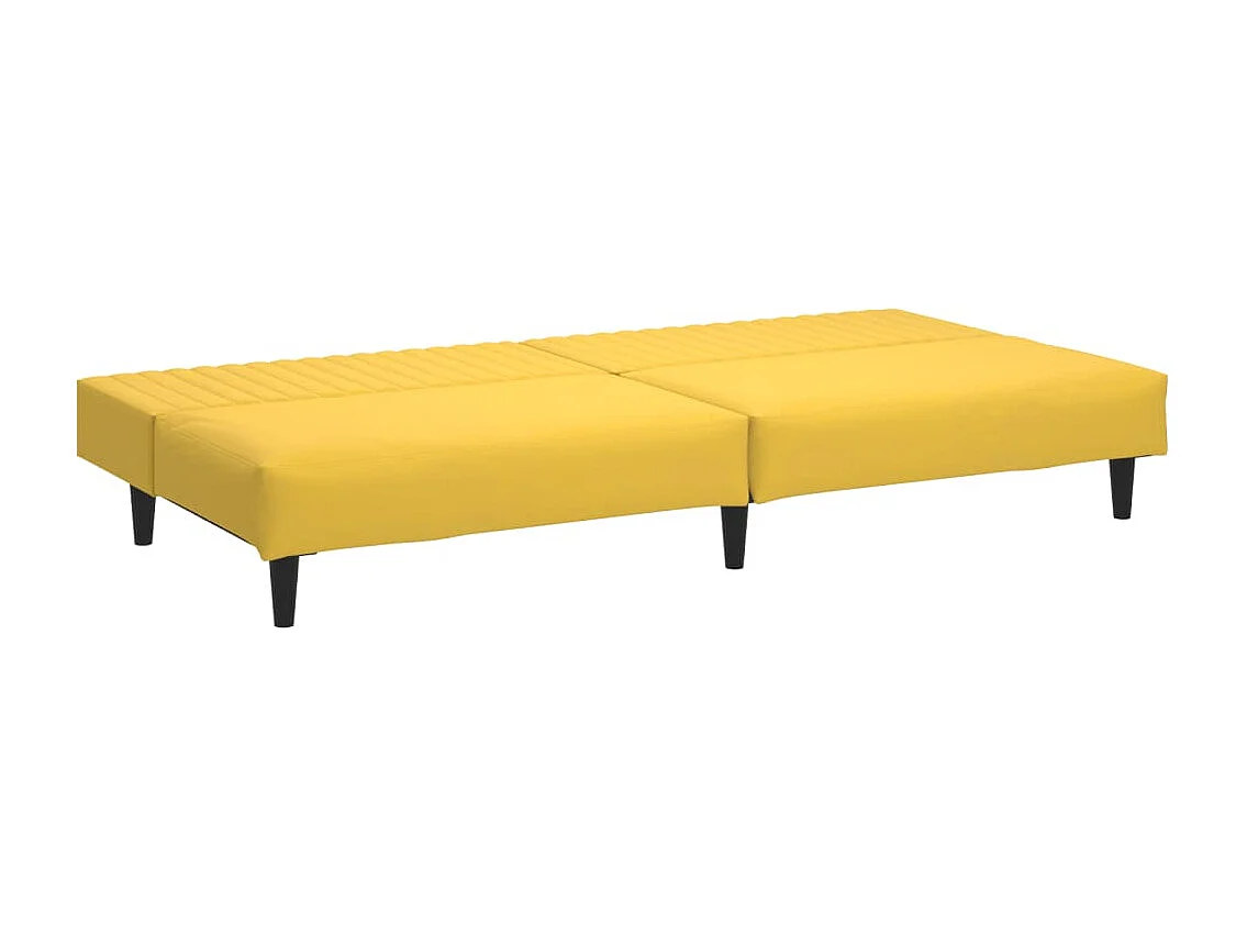 Sofá cama de 2 plazas de terciopelo amarillo