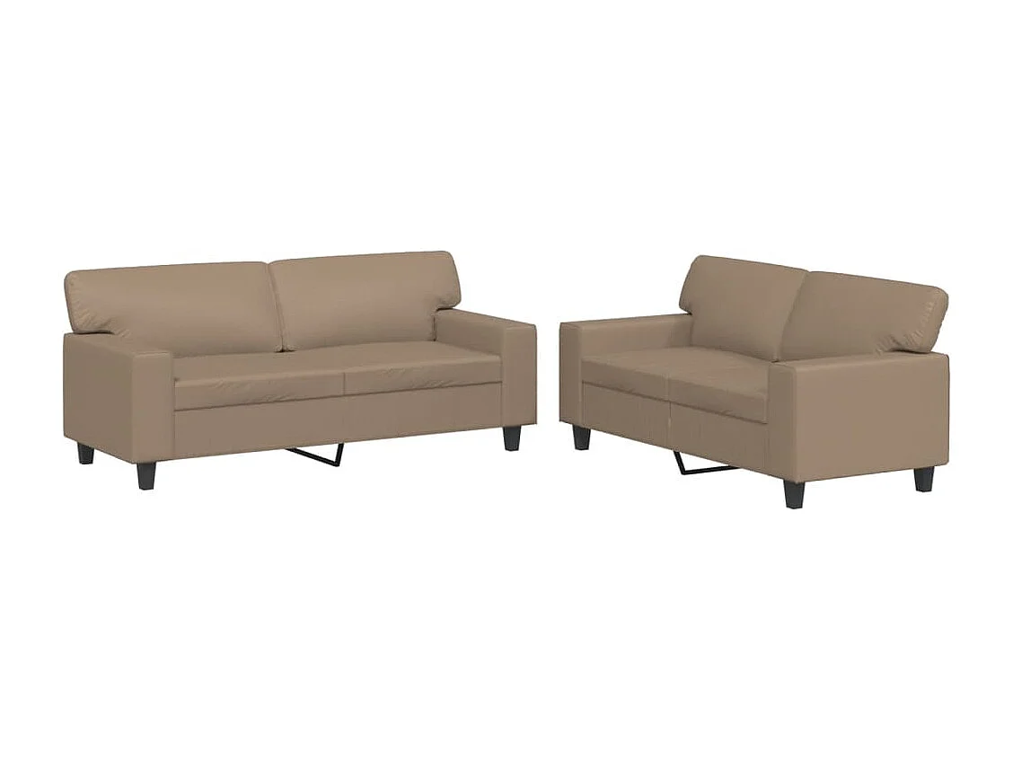 Ensemble de canapés 2 pcs cappuccino similicuir