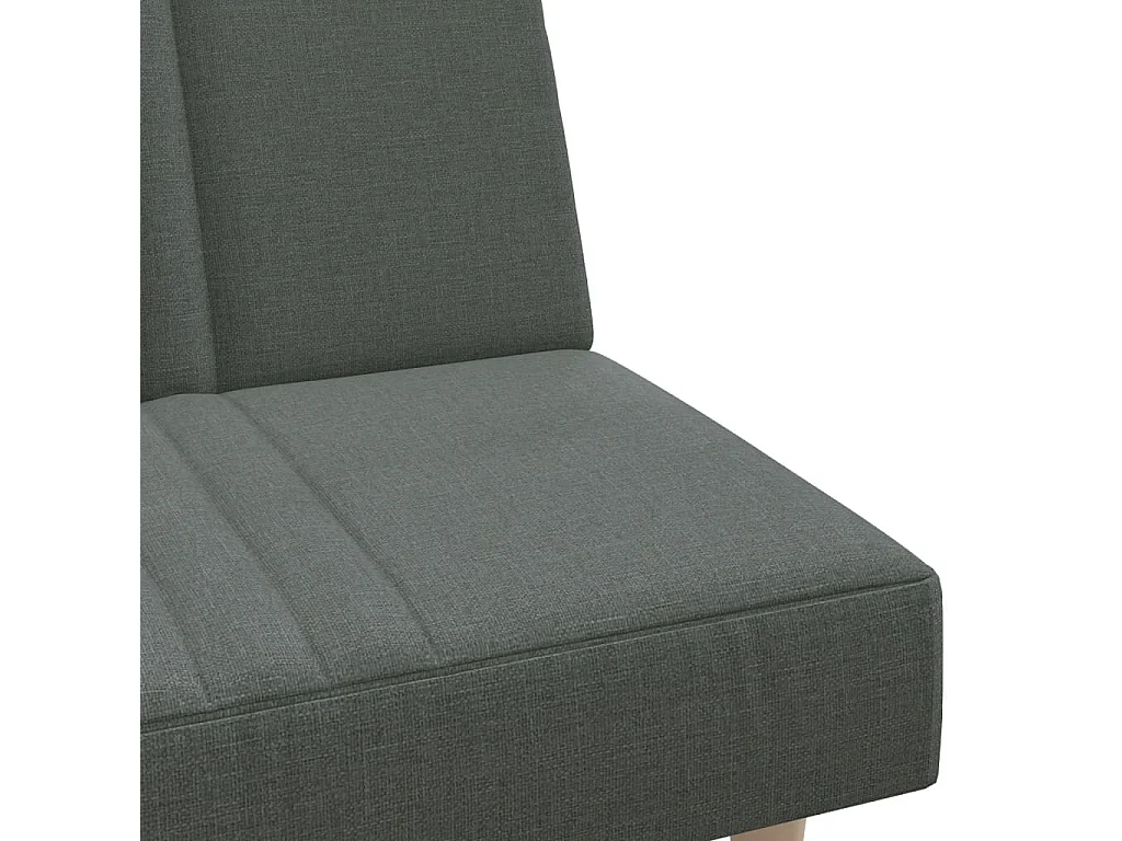 Canapé-lit en forme de L gris foncé 255x140x70 cm tissu