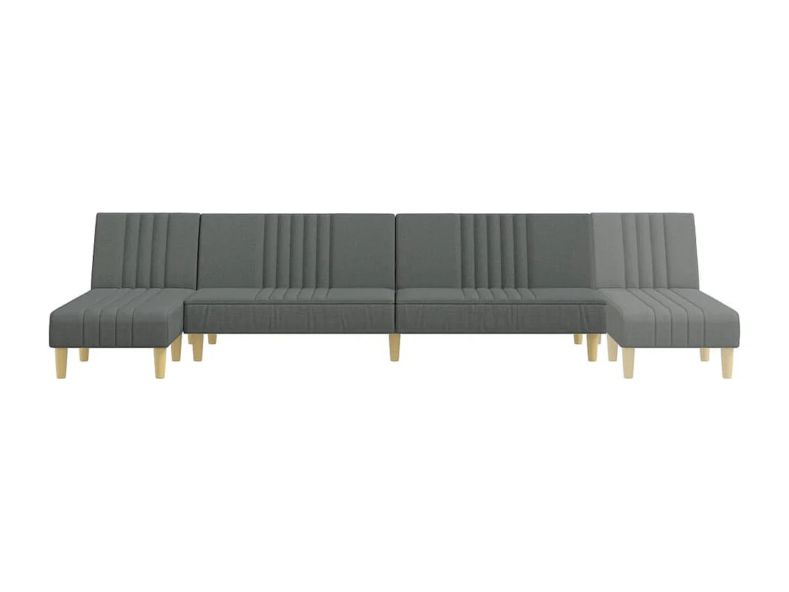 Divano letto a L grigio scuro 255x140x70 cm tessuto