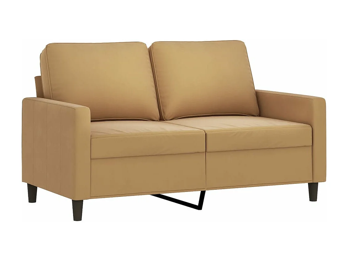 Set di 3 divani con cuscini in velluto marrone