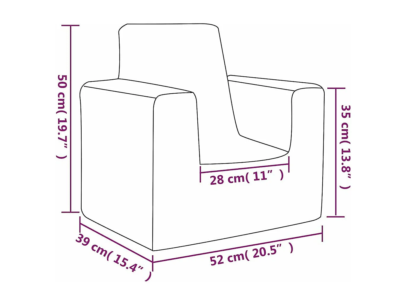 Canapé pour enfants Crème Peluche douce