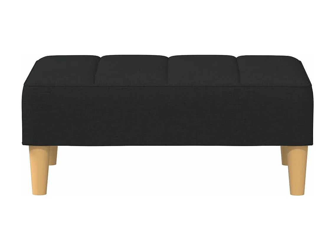 Sofá cama 2 plazas con reposapiés tela negra