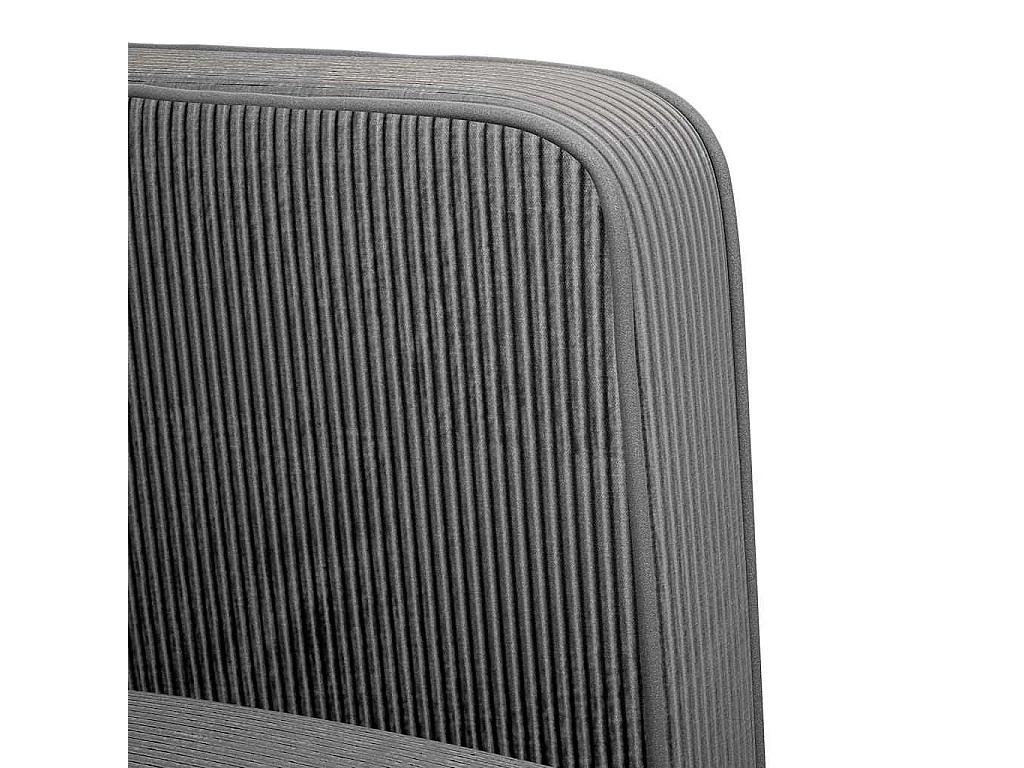 Canapé causeuse gris foncé 109 cm tissu velours c?telé