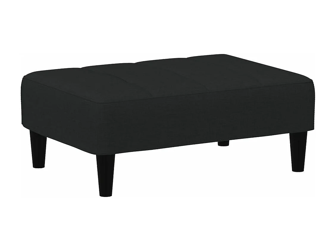 Sofá cama 2 plazas con reposapiés terciopelo negro