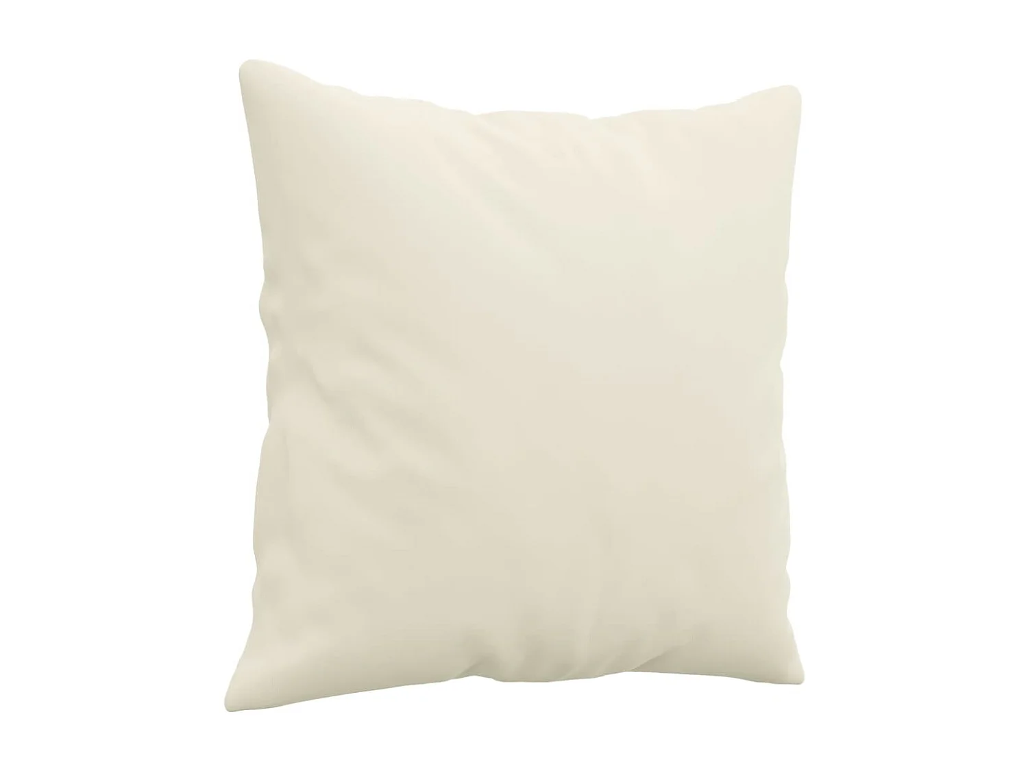 Divano 2 posti con cuscini decorativi crema 120 cm velluto