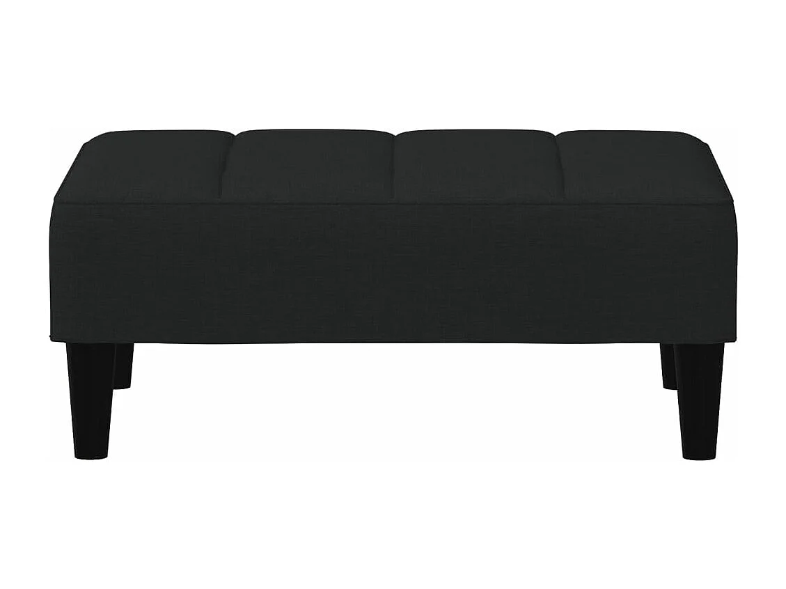 Sofá-cama 2 lugares com apoio para os pés veludo preto