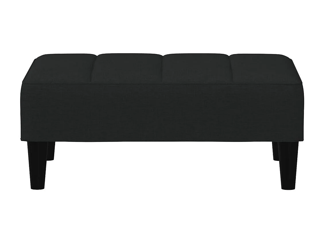 Sofá-cama 2 lugares com apoio para os pés veludo preto