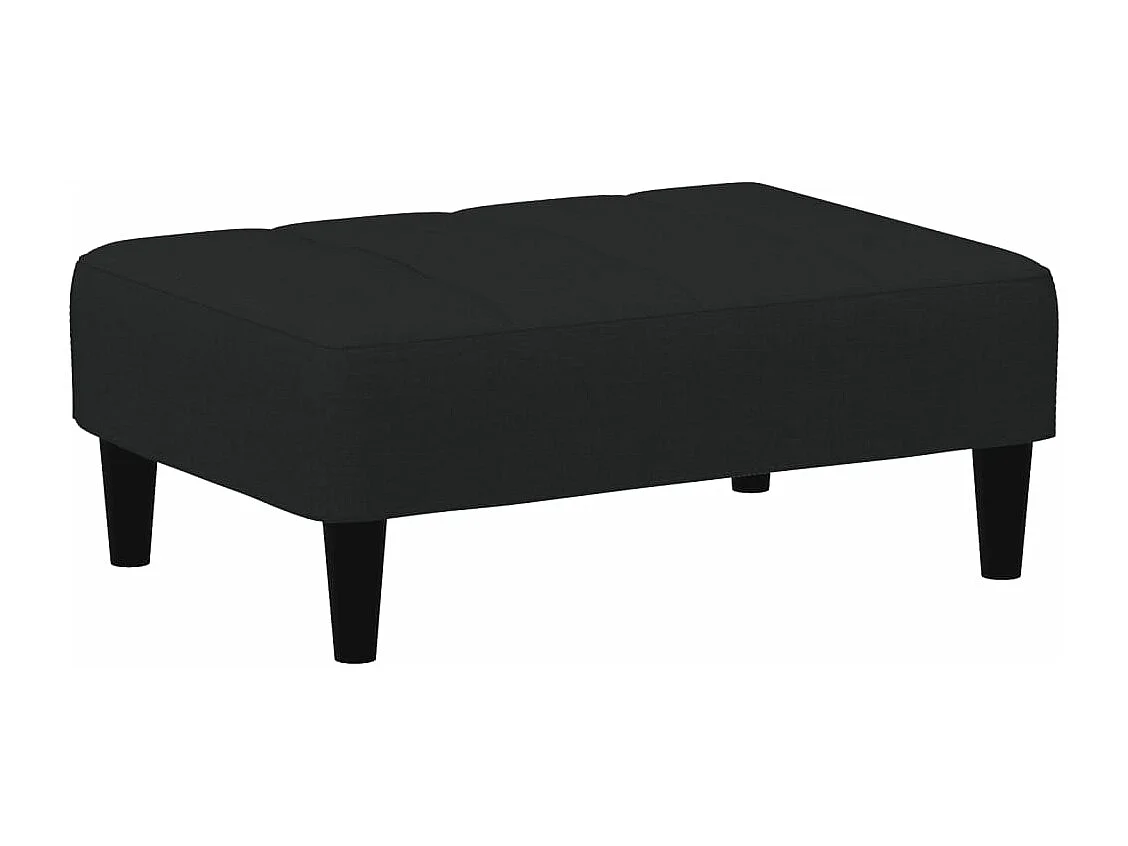 Sofá-cama 2 lugares com apoio para os pés veludo preto