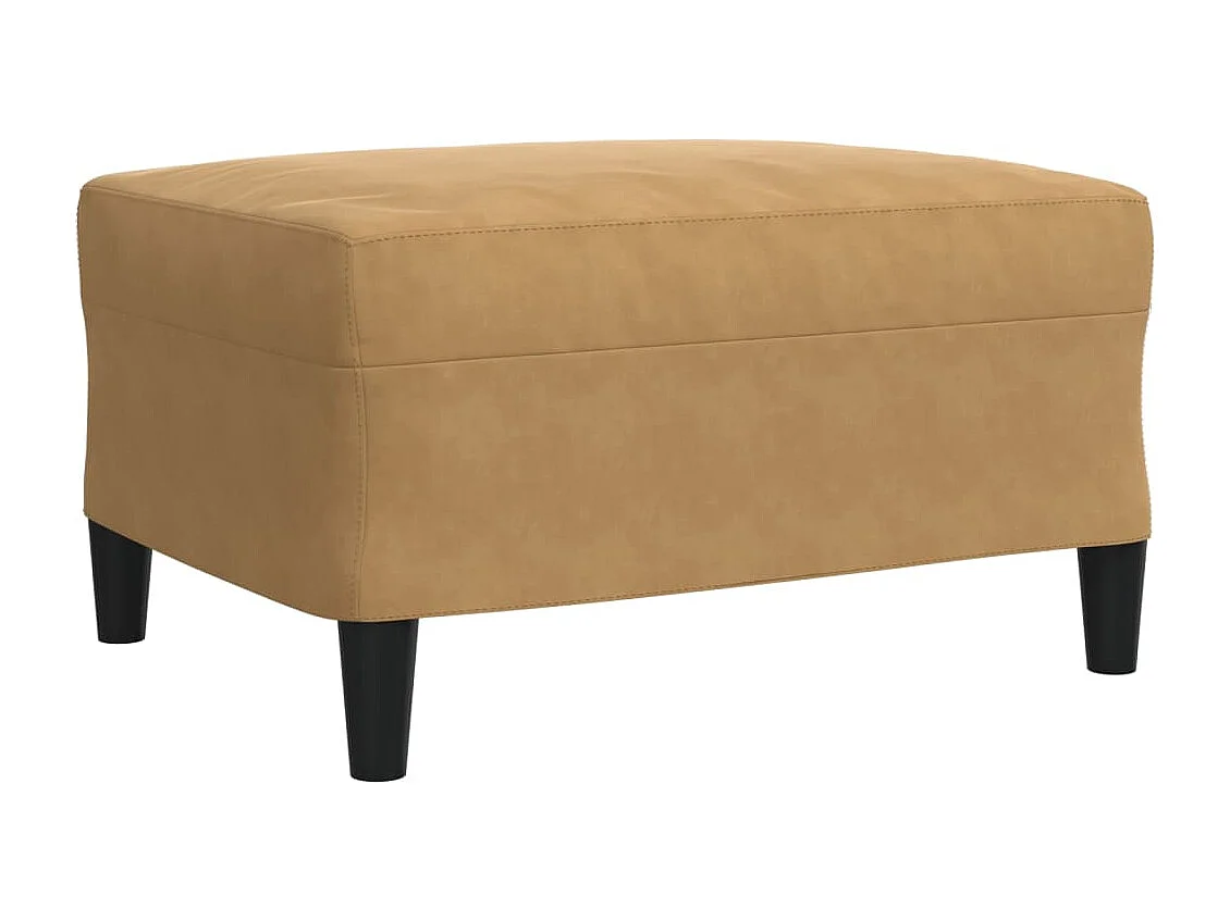 4-teiliges Sofaset mit Kissen aus braunem Samt