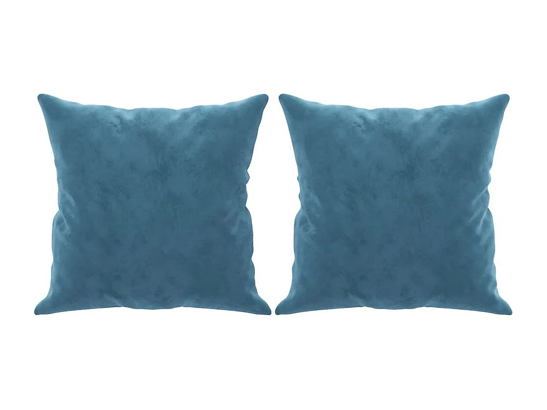 3-Sitzer-Sofa mit dekorativen Kissen blau 180 cm Samt