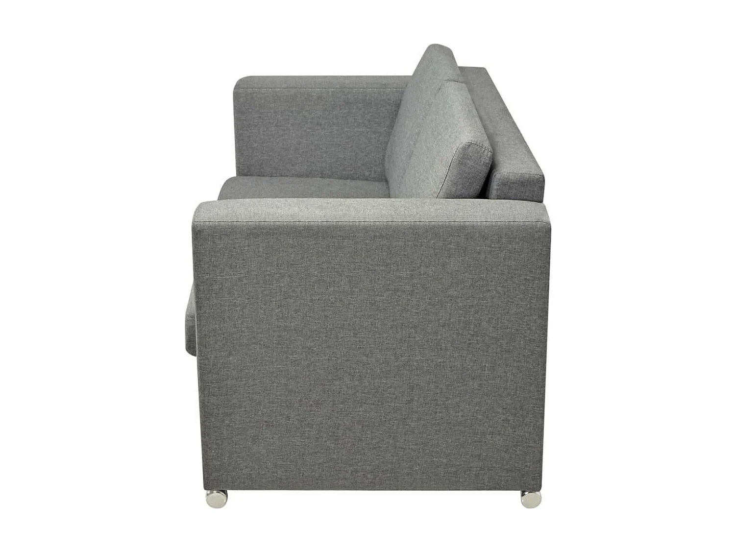 Canapé à 2 places Tissu Gris clair