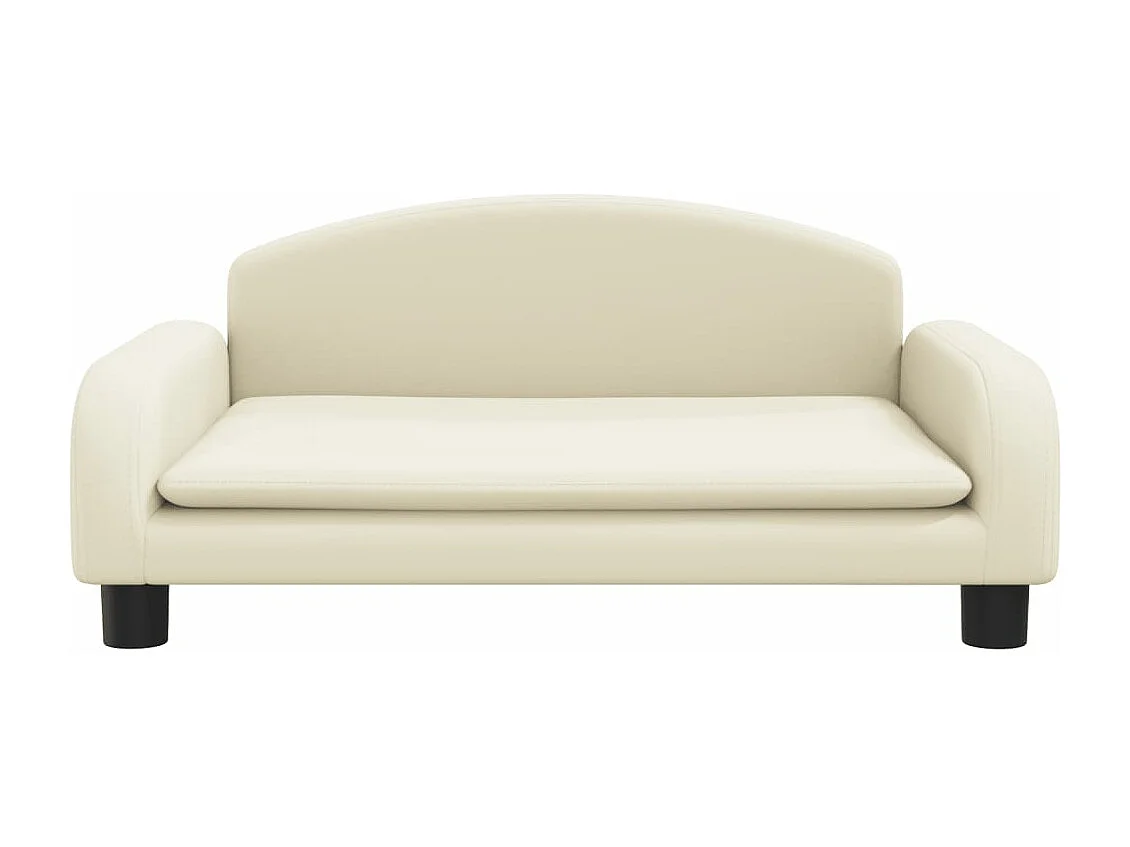 Sofá infantil creme 70x45x30 cm imitação de pele