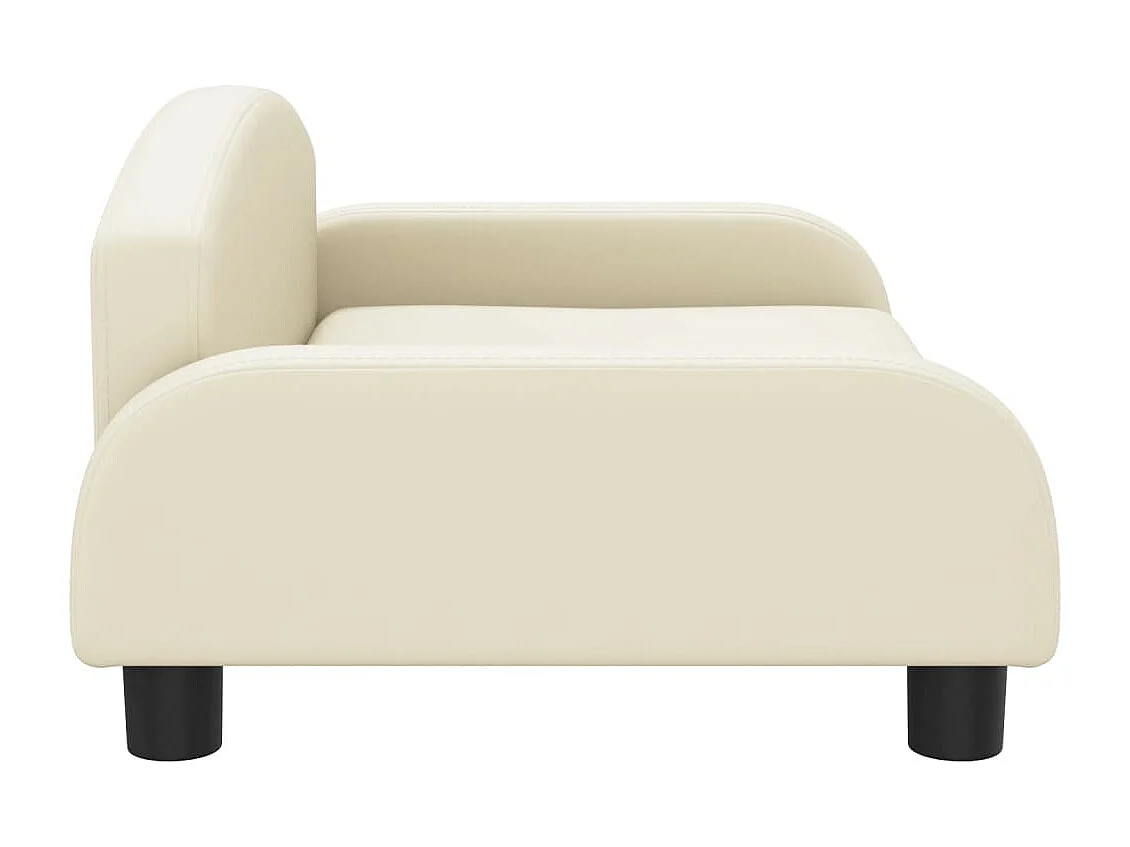 Sofá infantil creme 70x45x30 cm imitação de pele