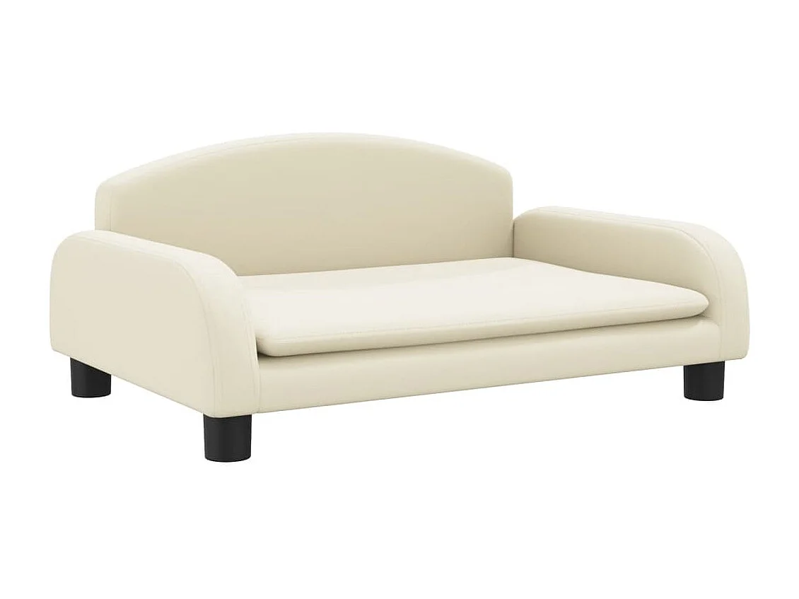 Sofá infantil color crema 70x45x30 cm polipiel