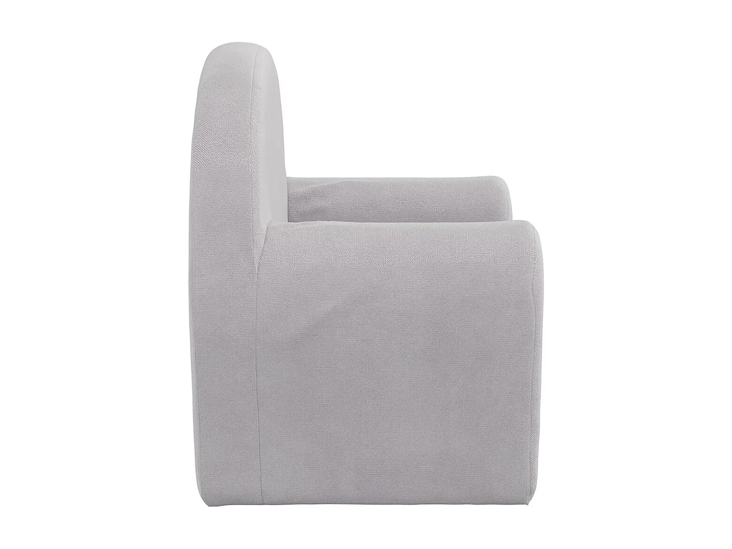 Divano per bambini grigio chiaro in morbido peluche