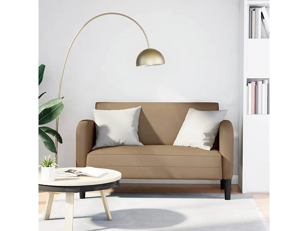 Cappuccino 2er Sofa 110 cm Kunstleder