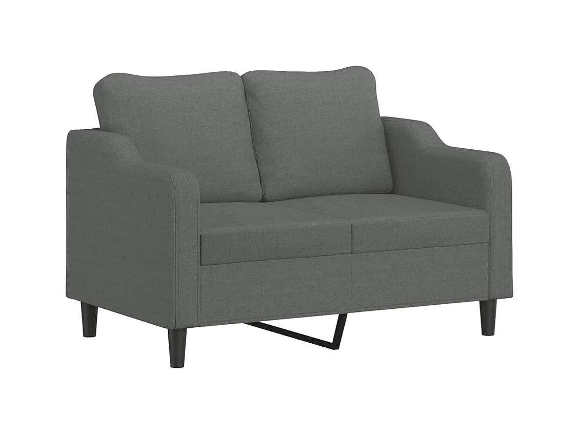 Ensemble de canapés 4 pcs coussins gris foncé tissu