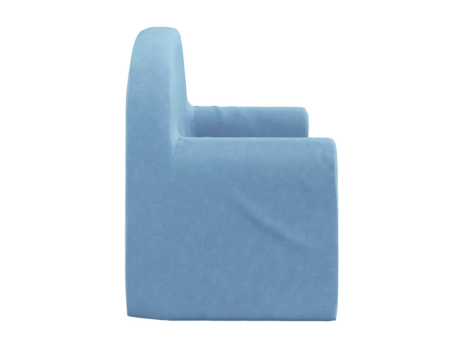 Sofá-cama infantil 2 lugares azul macio pelúcia