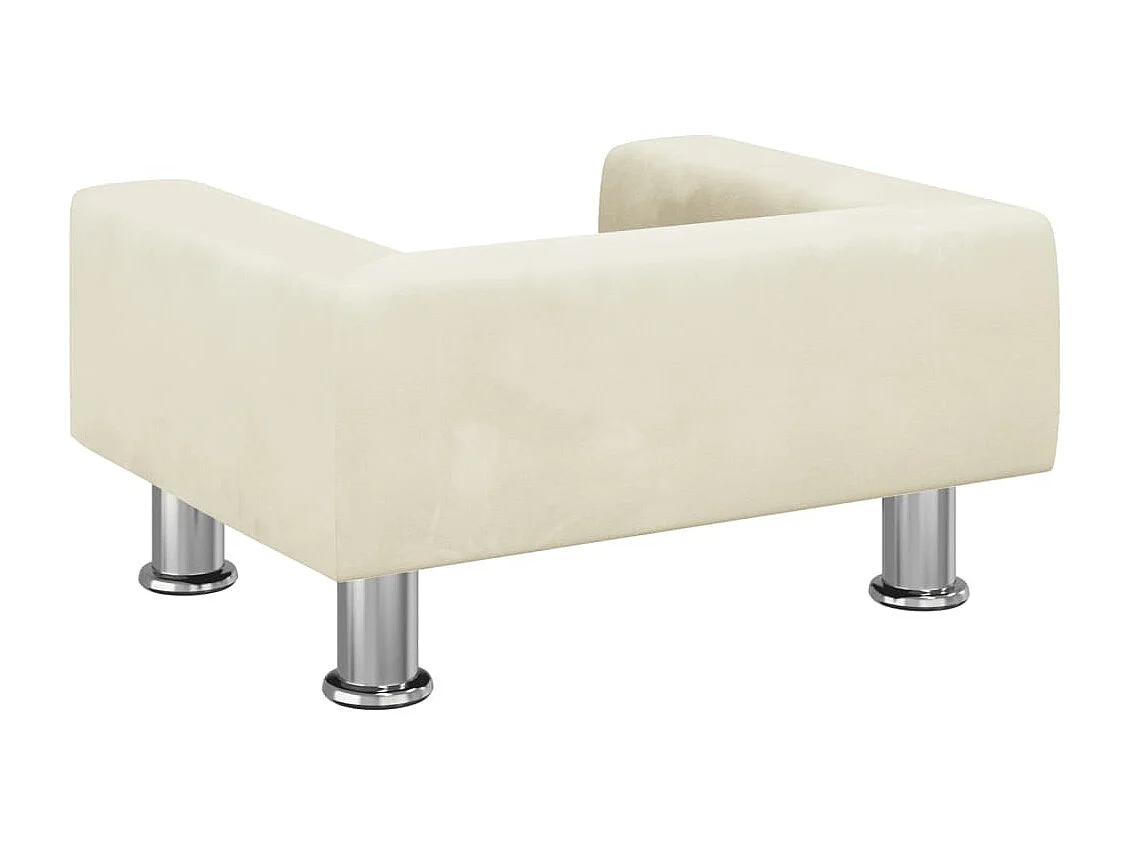 Divano per bambini crema 50x40x26,5 cm velluto