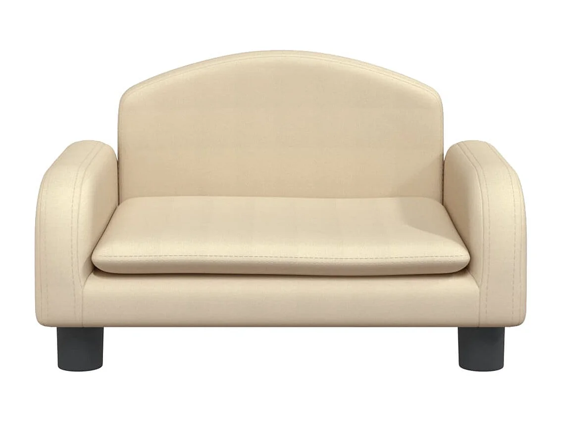 Divano per bambini crema 50x40x30 cm tessuto