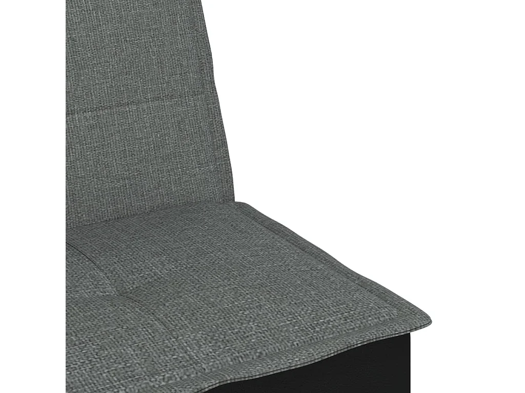 Canapé-lit en forme de L gris foncé 255x140x70 cm tissu