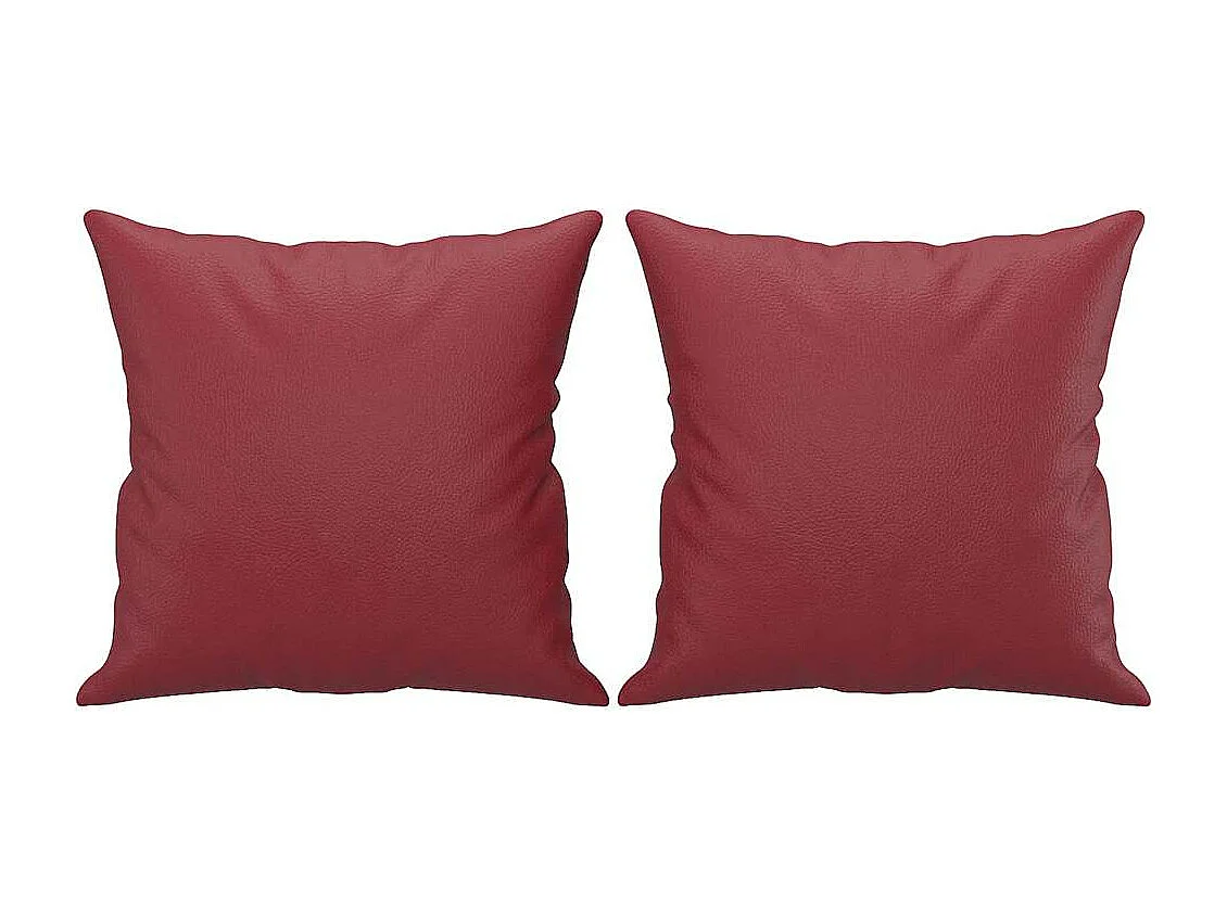 Divano 2 posti con cuscini bordeaux 140 cm similpelle