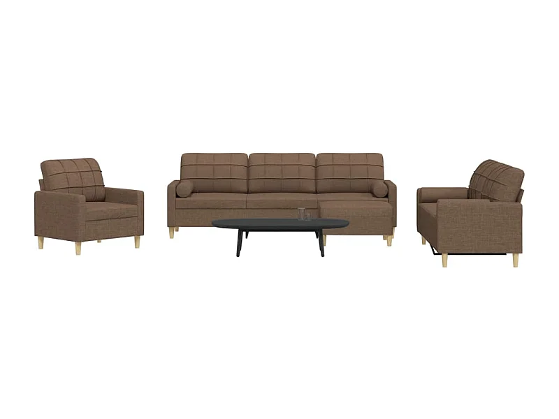 Conjunto de sofá 4 peças pufe e almofadas decorativas