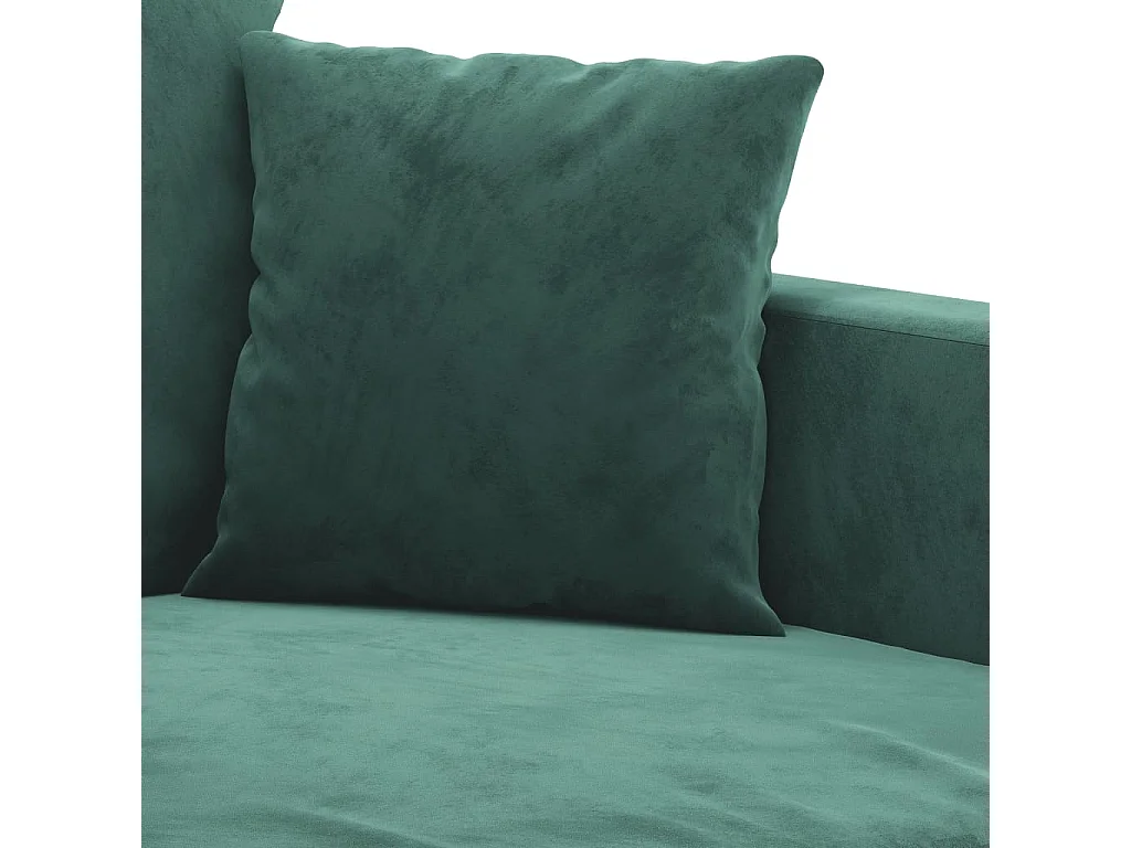 Set di 3 divani con cuscini in velluto verde scuro