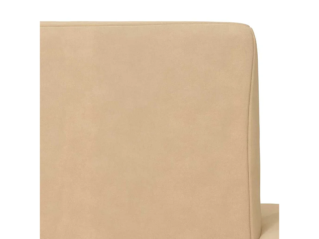 Divano letto per bambini in morbido peluche color crema