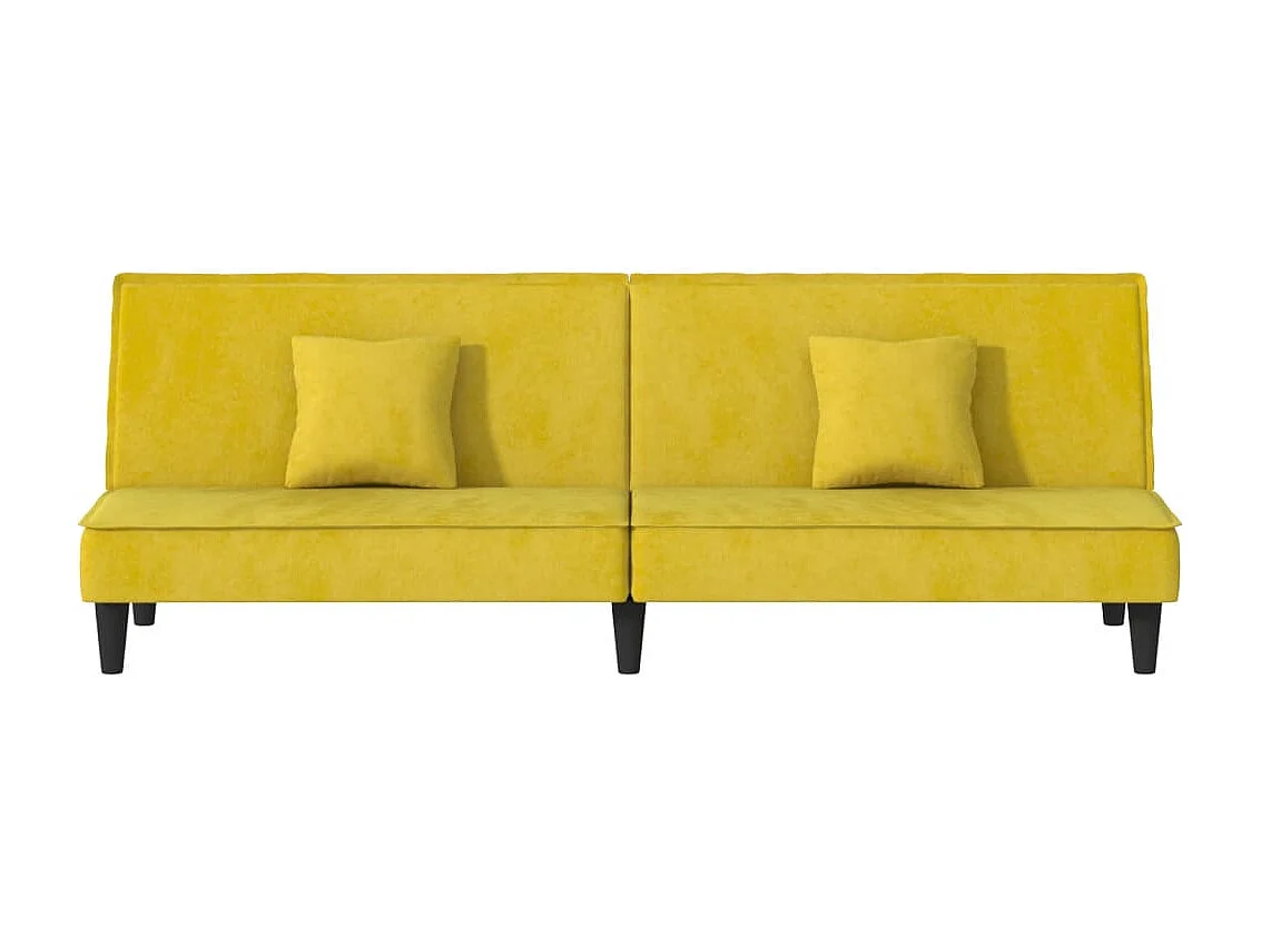 Canapé-lit jaune Velours