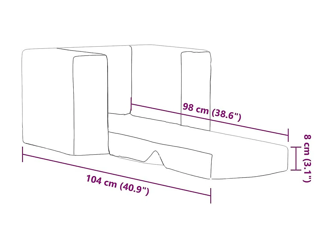 Divano letto per bambini antracite morbido peluche