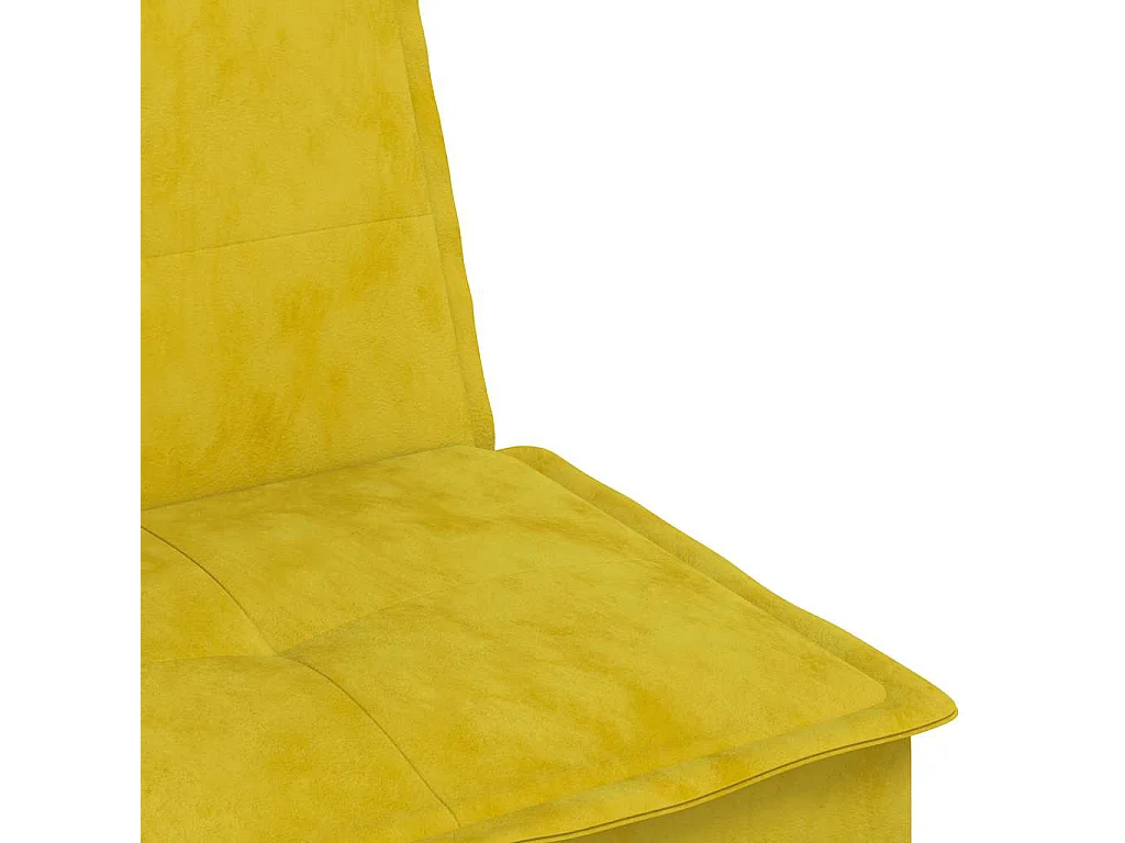 Canapé-lit en forme de L jaune 255x140x70 cm velours
