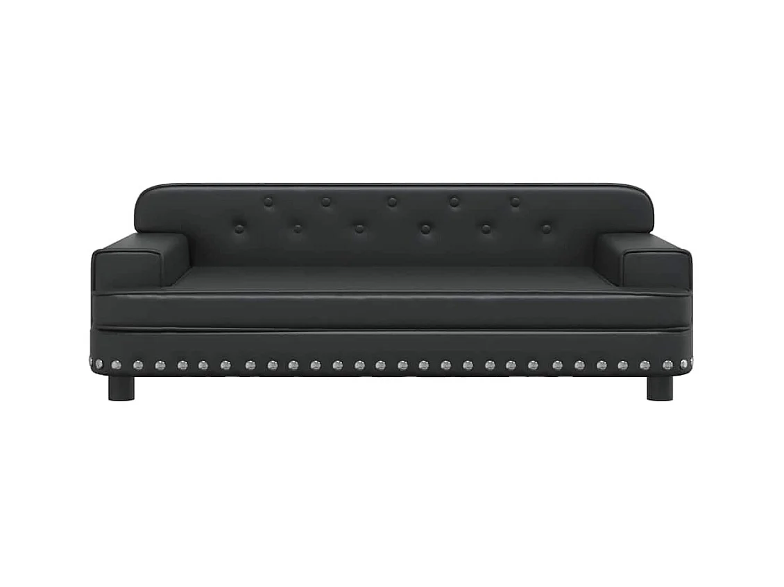 Divano per bambini nero 90x53x30 cm similpelle