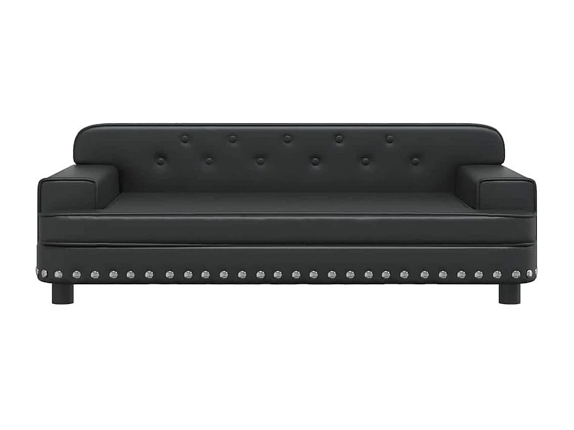 Canapé pour enfants noir 90x53x30 cm similicuir