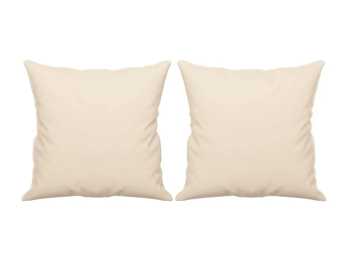 Canapé 2 places avec oreillers beige 120 cm tissu microfibre