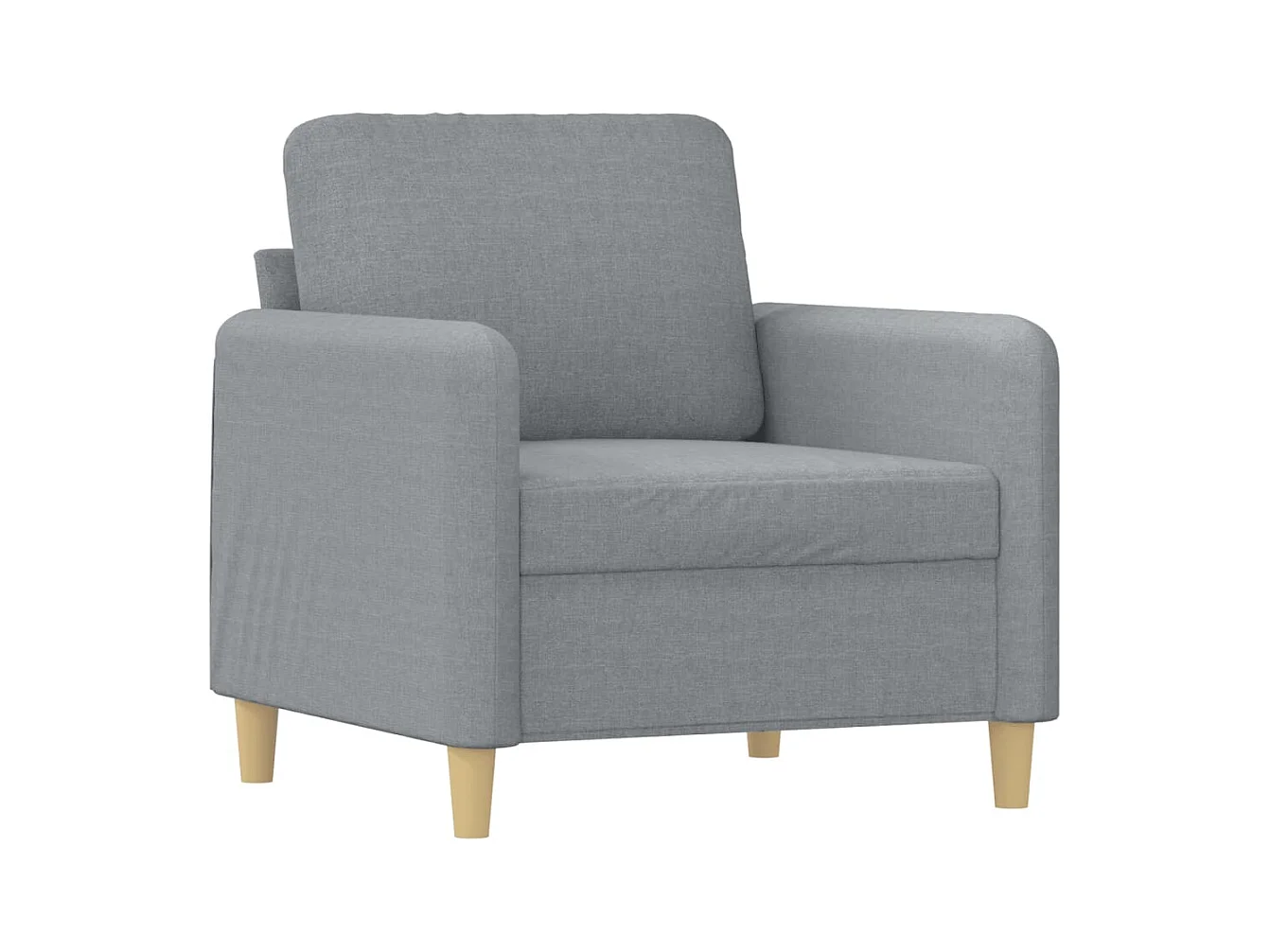 Ensemble de canapés 3 pcs coussins gris clair tissu