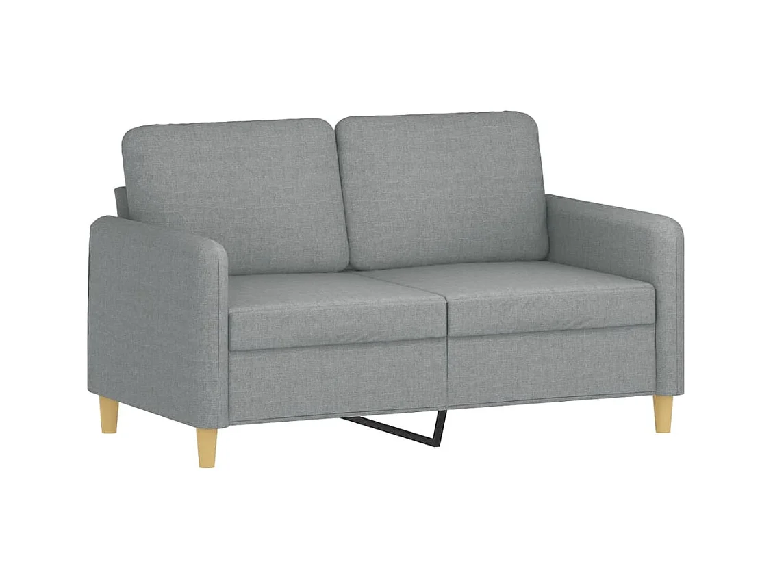 Ensemble de canapés 3 pcs coussins gris clair tissu