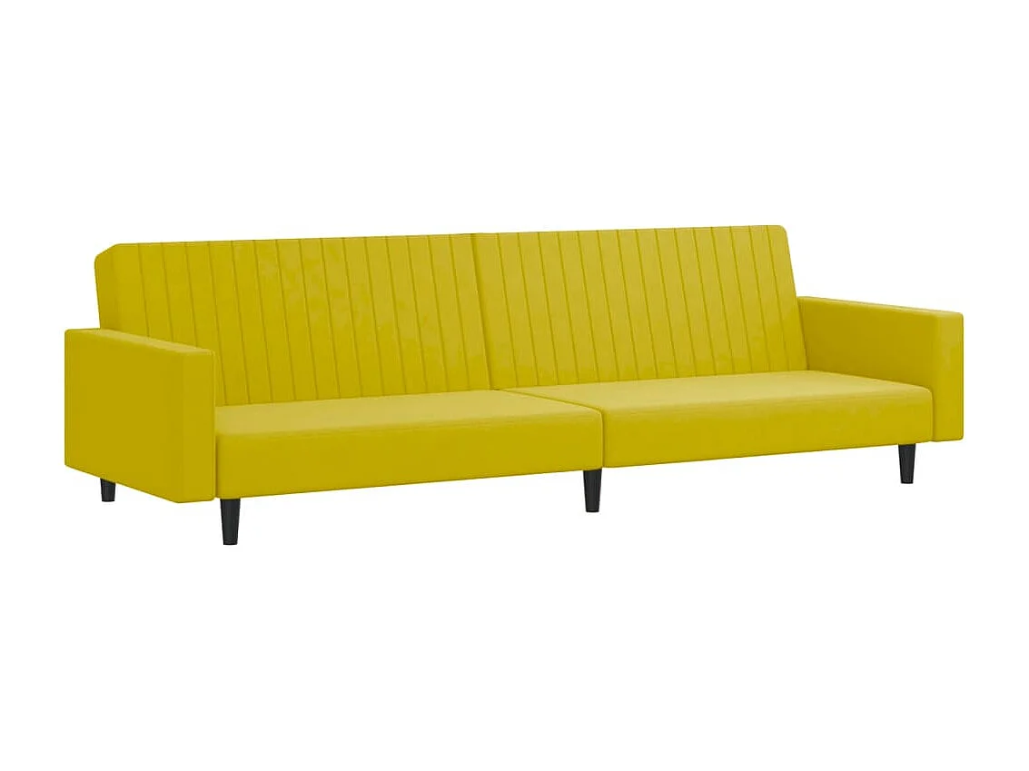 Ensemble de canapés 2 pcs jaune velours
