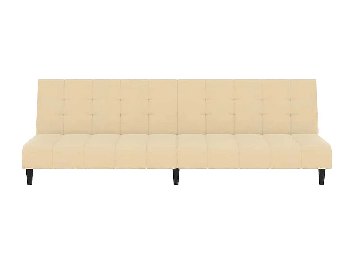 Canapé-lit à 2 places crème velours