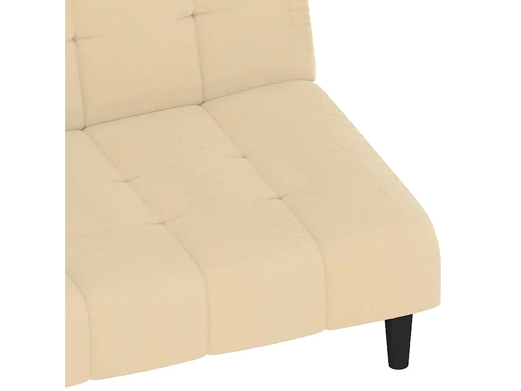 Canapé-lit à 2 places crème velours