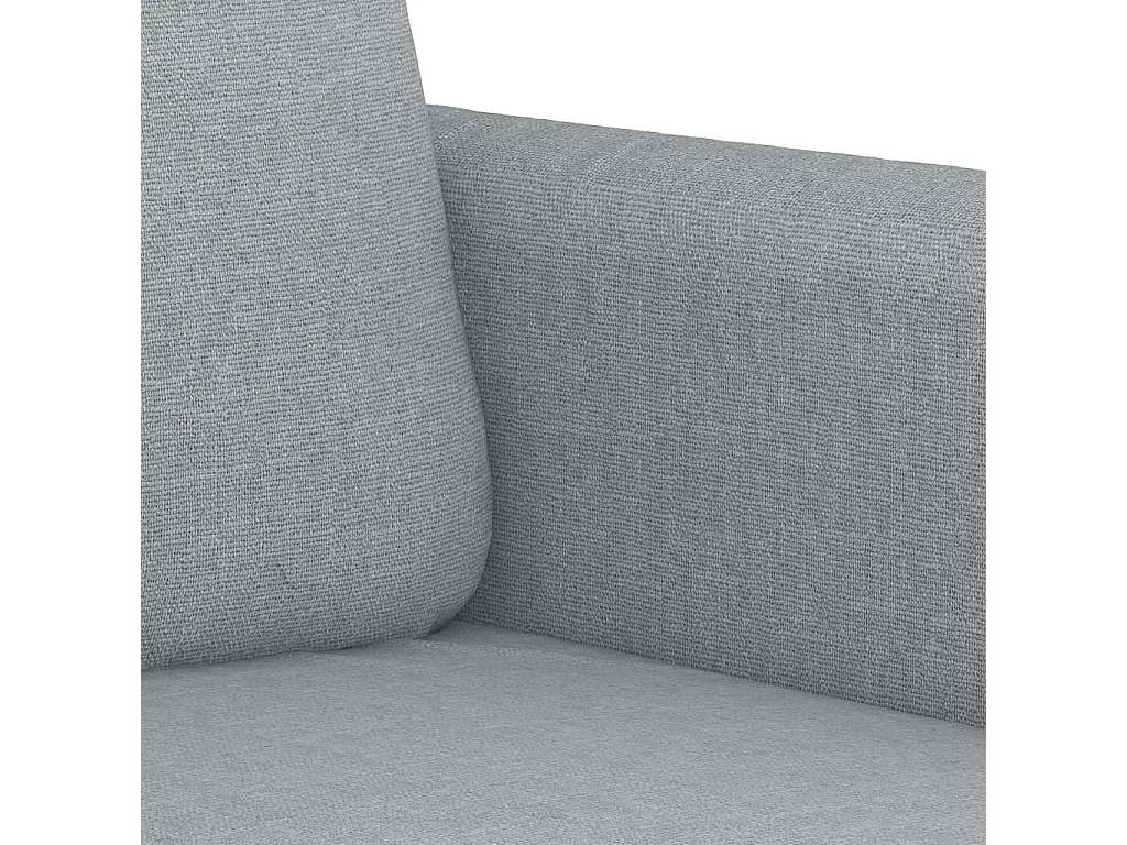 Ensemble de canapés 2 pcs avec coussins Gris clair Tissu