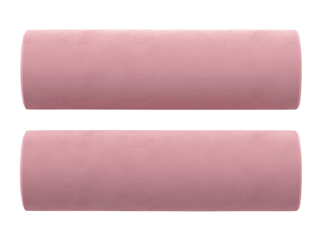 2-Sitzer-Sofa mit dekorativen Kissen rosa 120 cm Samt