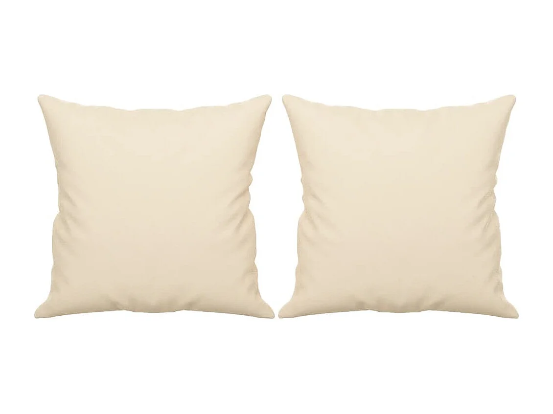 Canapé 3 places avec oreillers beige 180 cm tissu microfibre