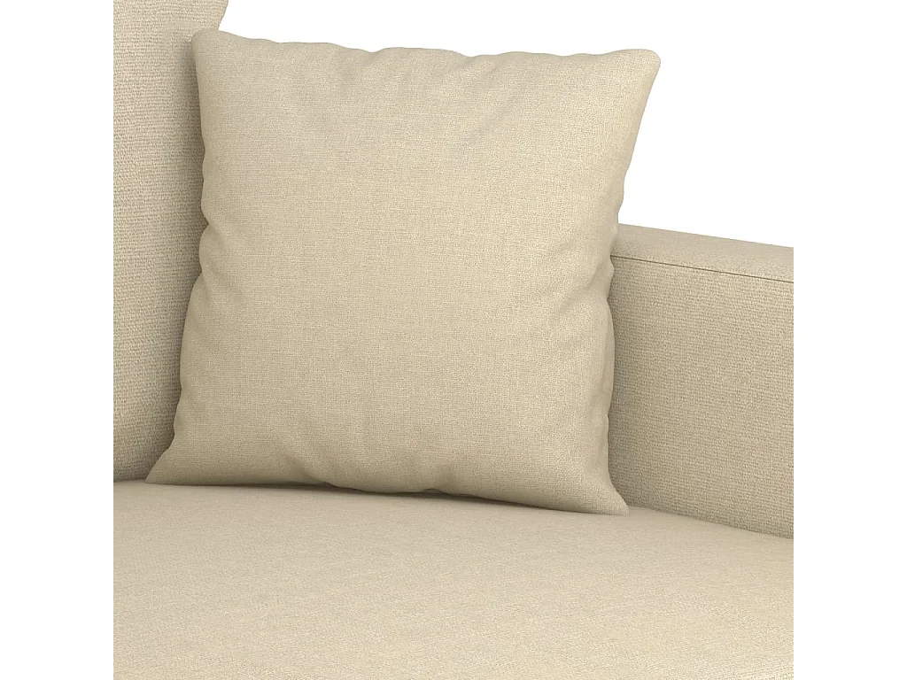 Conjunto de sofá de 3 piezas con cojines de tela color crema