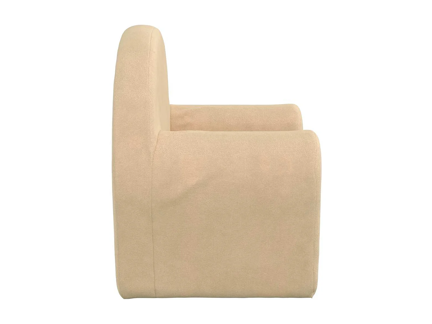 Divano letto per bambini in morbido peluche color crema