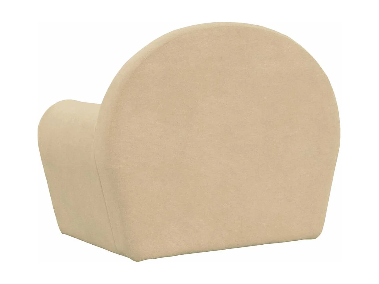 Divano letto per bambini in morbido peluche color crema