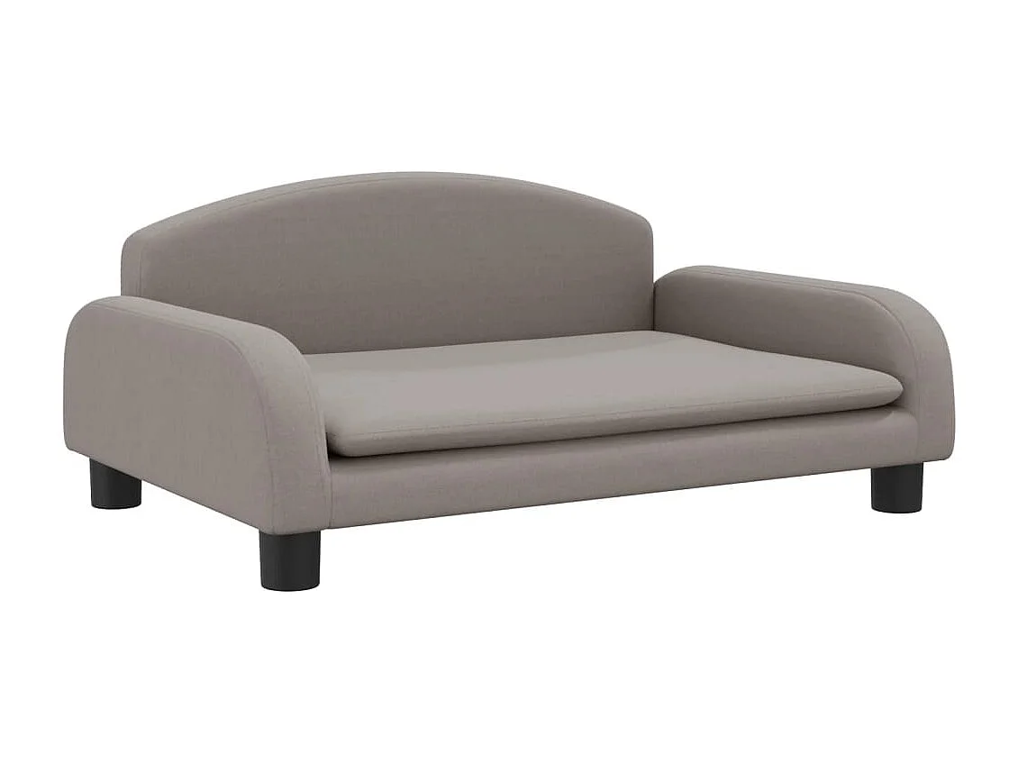 Divano per bambini in tessuto tortora 70x45x30 cm