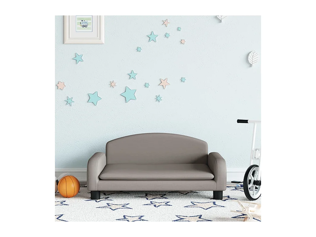 Canapé pour enfants taupe 70x45x30 cm tissu